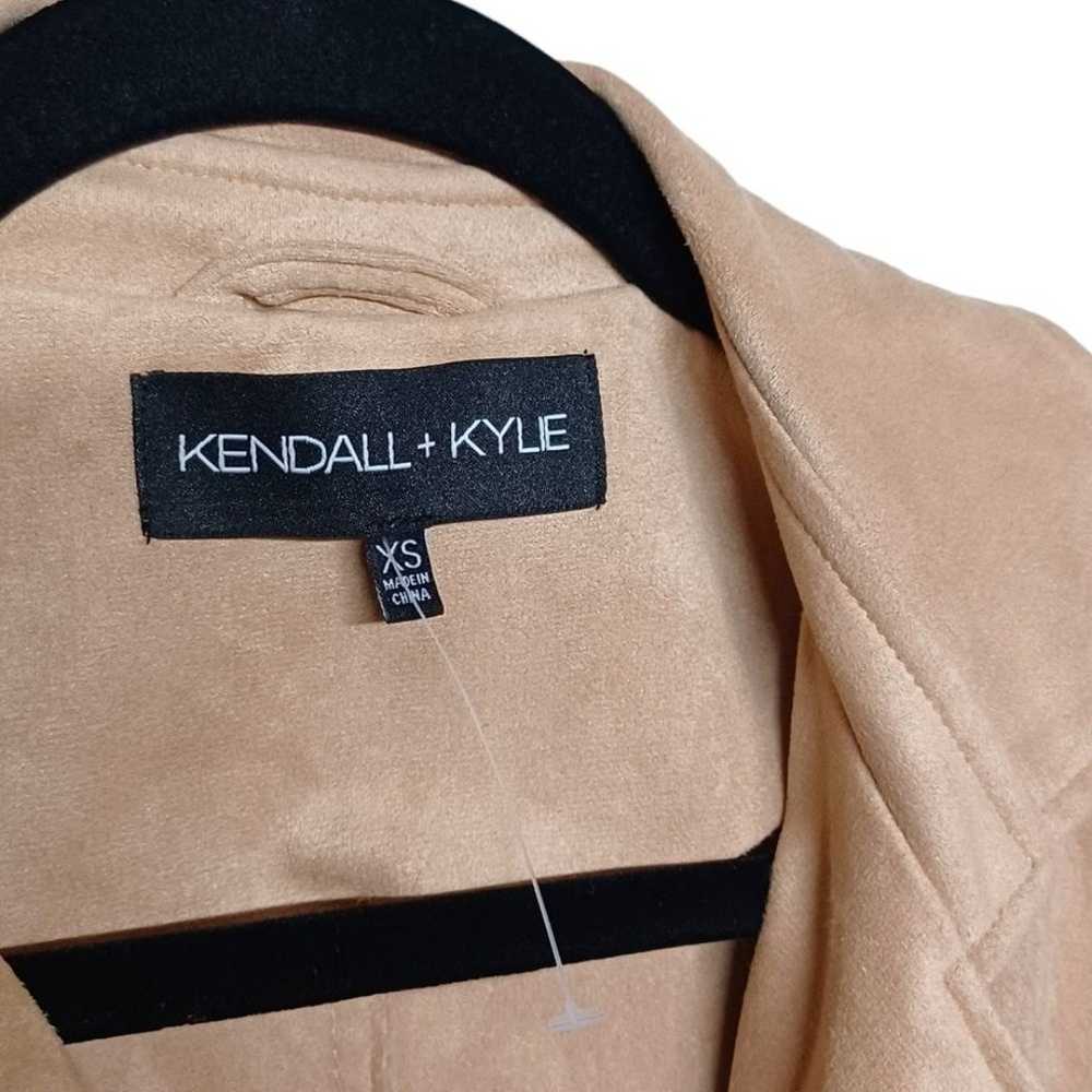 NEW KENDALL+KYLIE Suede Tan Brown Button Trench M… - image 3