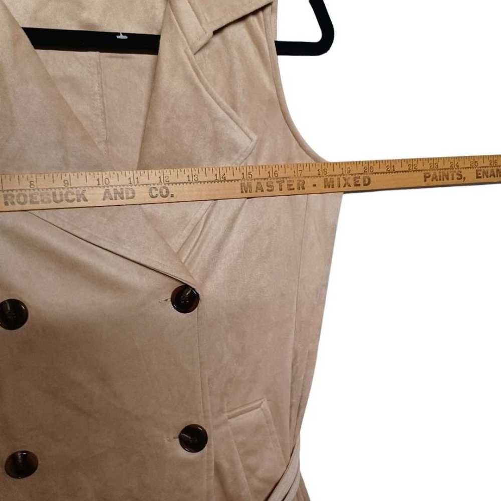 NEW KENDALL+KYLIE Suede Tan Brown Button Trench M… - image 7