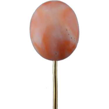 14k Vintage Natural Coral Stick Pin - image 1