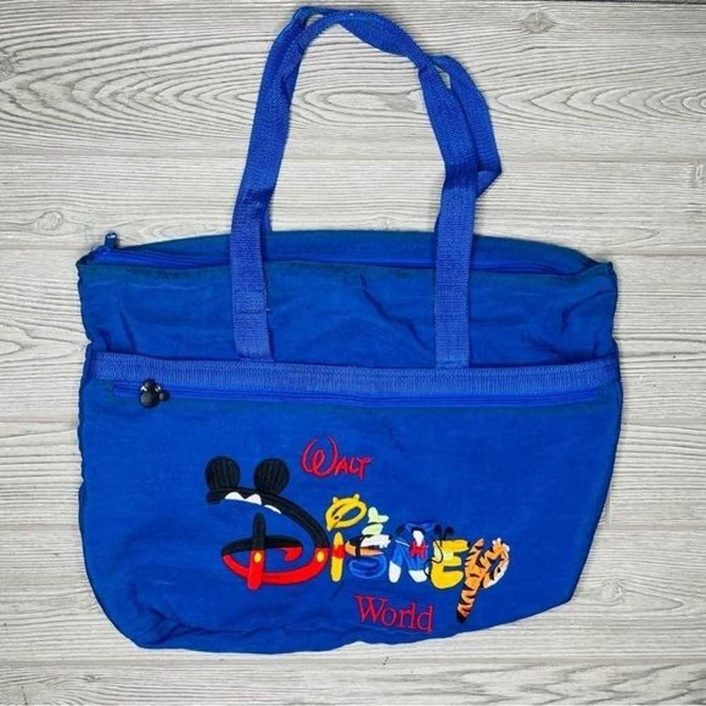 Vintage 2000s Disney Embroidered Cartoon Bag Blue… - image 1