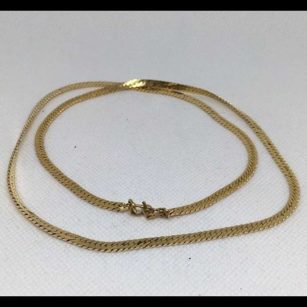 Monet, Vintage, Flat Snake Chain Necklace - image 1