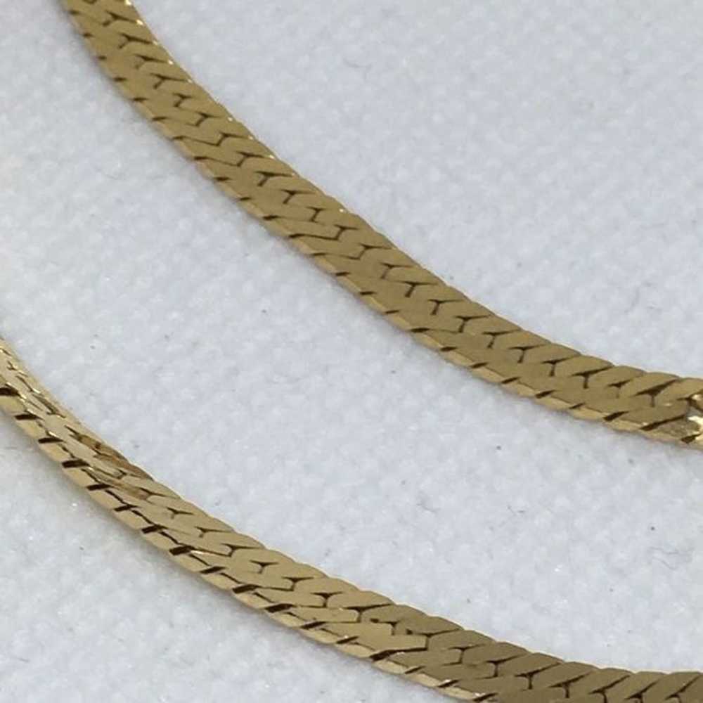Monet, Vintage, Flat Snake Chain Necklace - image 2