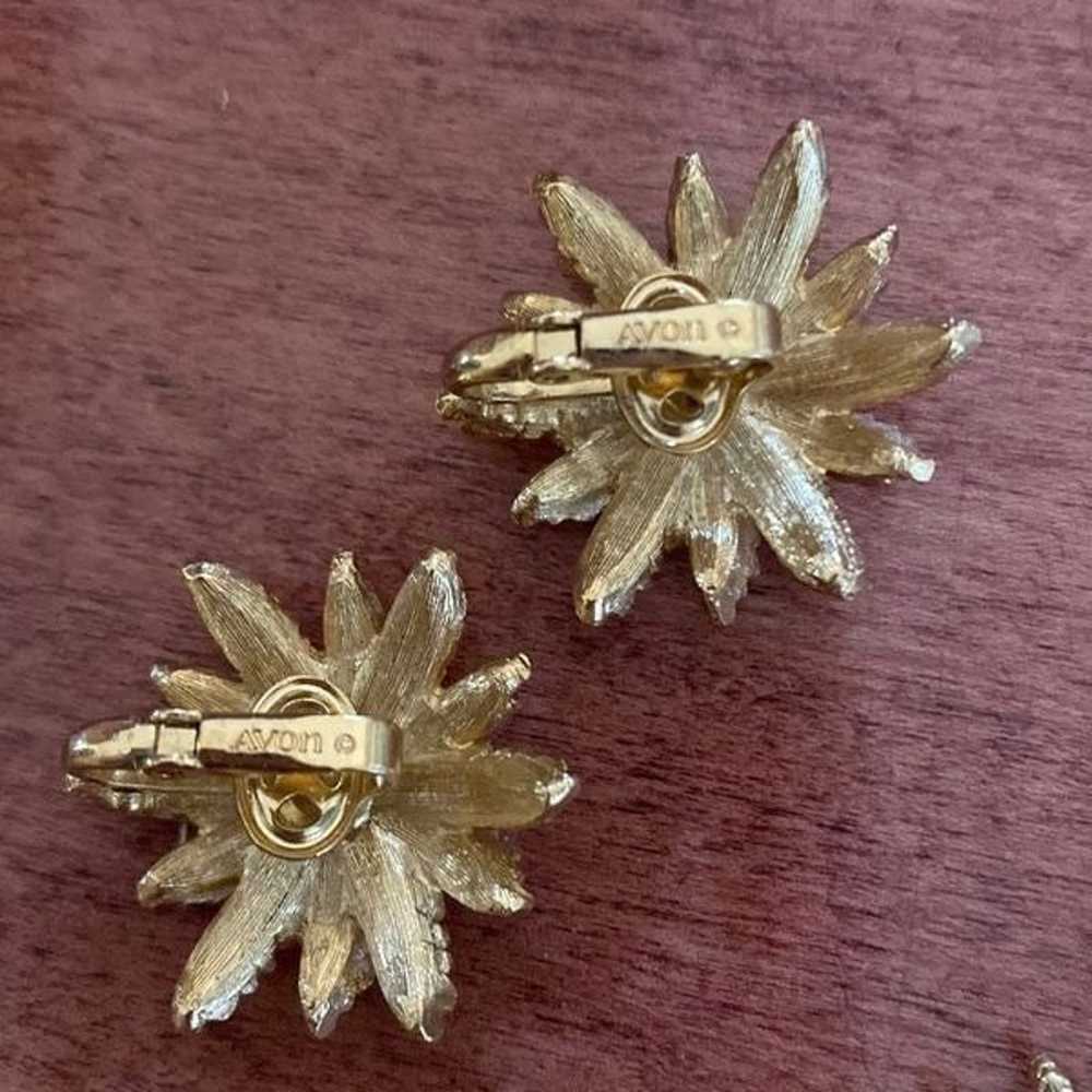 Vintage Avon Star Flower Series Matching Earring … - image 10