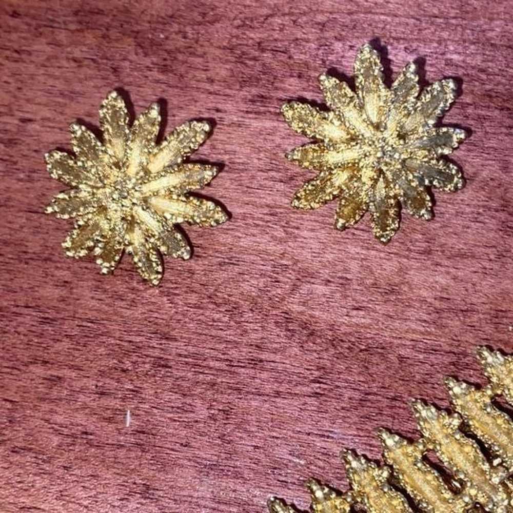 Vintage Avon Star Flower Series Matching Earring … - image 4