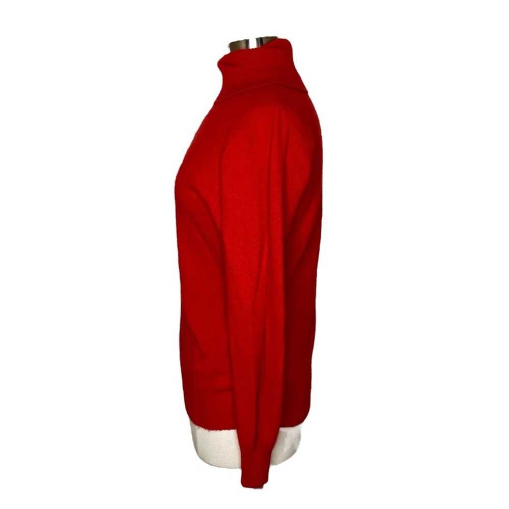 Vintage Neiman Marcus Cashmere Turtleneck Red Kni… - image 3