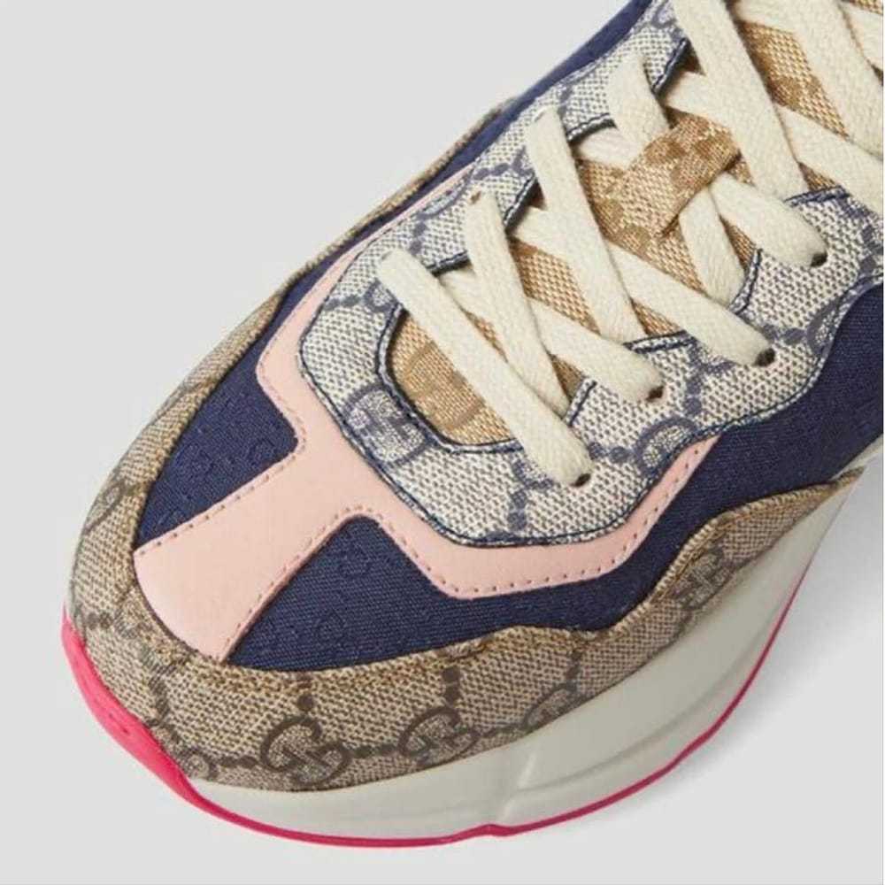 Gucci Rhyton leather trainers - image 6