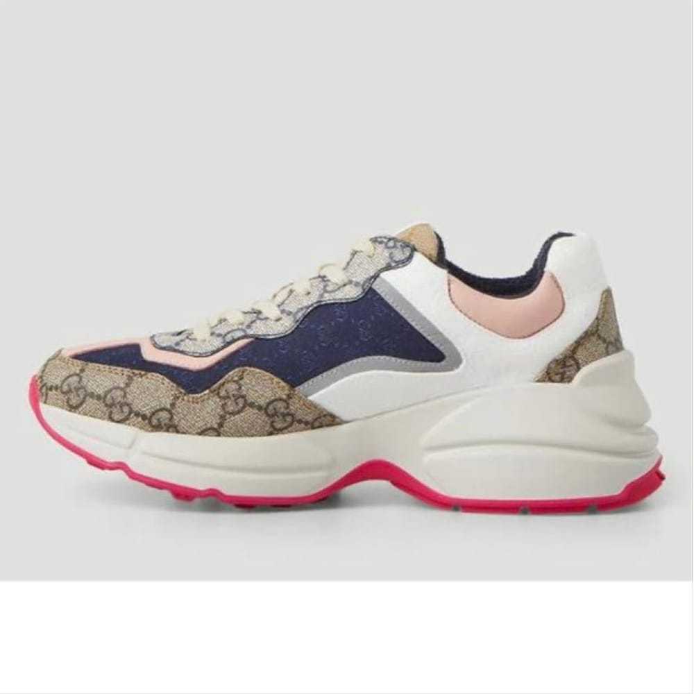 Gucci Rhyton leather trainers - image 7