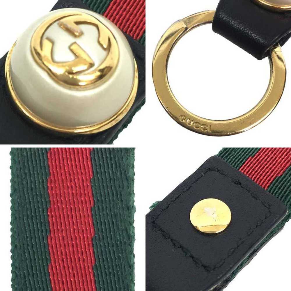 Gucci GUCCI Webbing Line Pearl Keyring Keychain G… - image 2