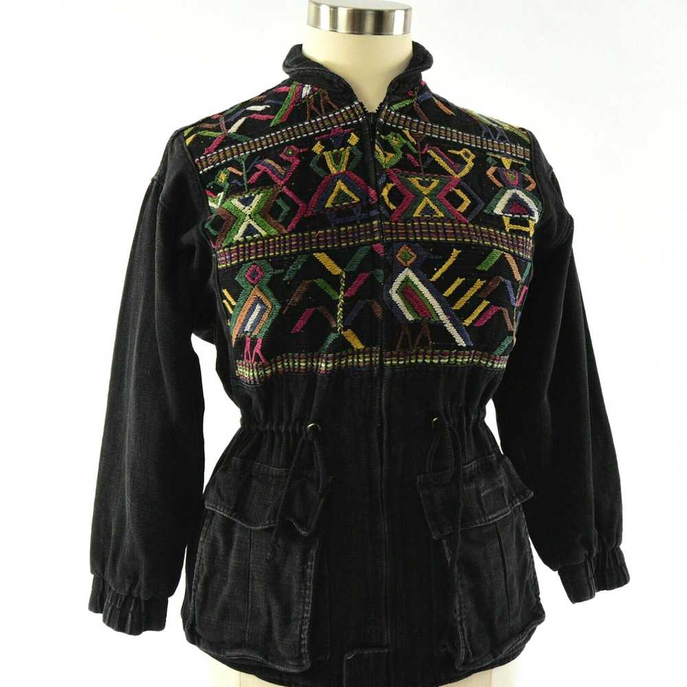 Catalina 90s Vintage Womens M Black Embroidered J… - image 2