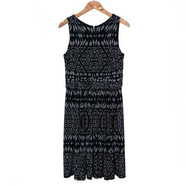 Taylor Abstract Ikat Fit & Flare Dress - image 1