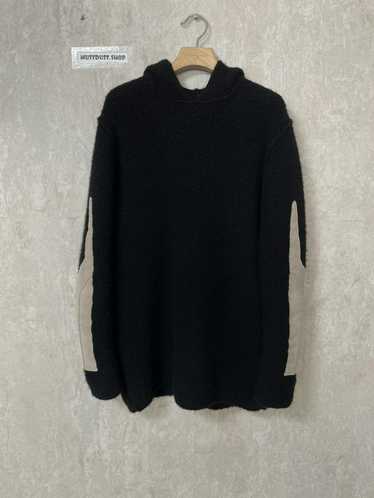 Rick Owens Rick owens leather patch hoodie knit - image 1