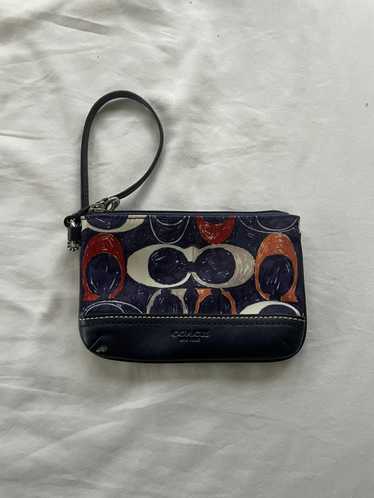 Coach Navy coach wristlet