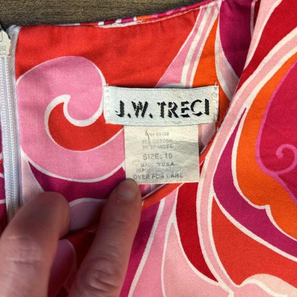 JW Treci dress women's 10 vintage sheath dress 19… - image 4