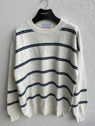 Yves Saint Laurent 90’s Wool YSL Sweater Cream Wh… - image 1