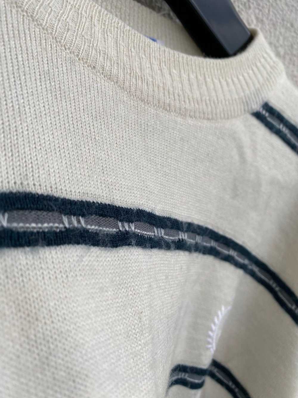 Yves Saint Laurent 90’s Wool YSL Sweater Cream Wh… - image 7