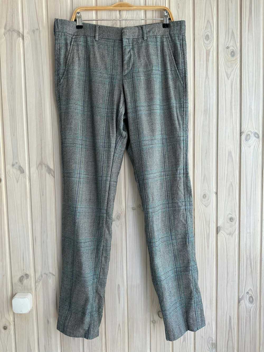 Gucci GUCCI Wool Mohair Plaid Check Trousers - image 1