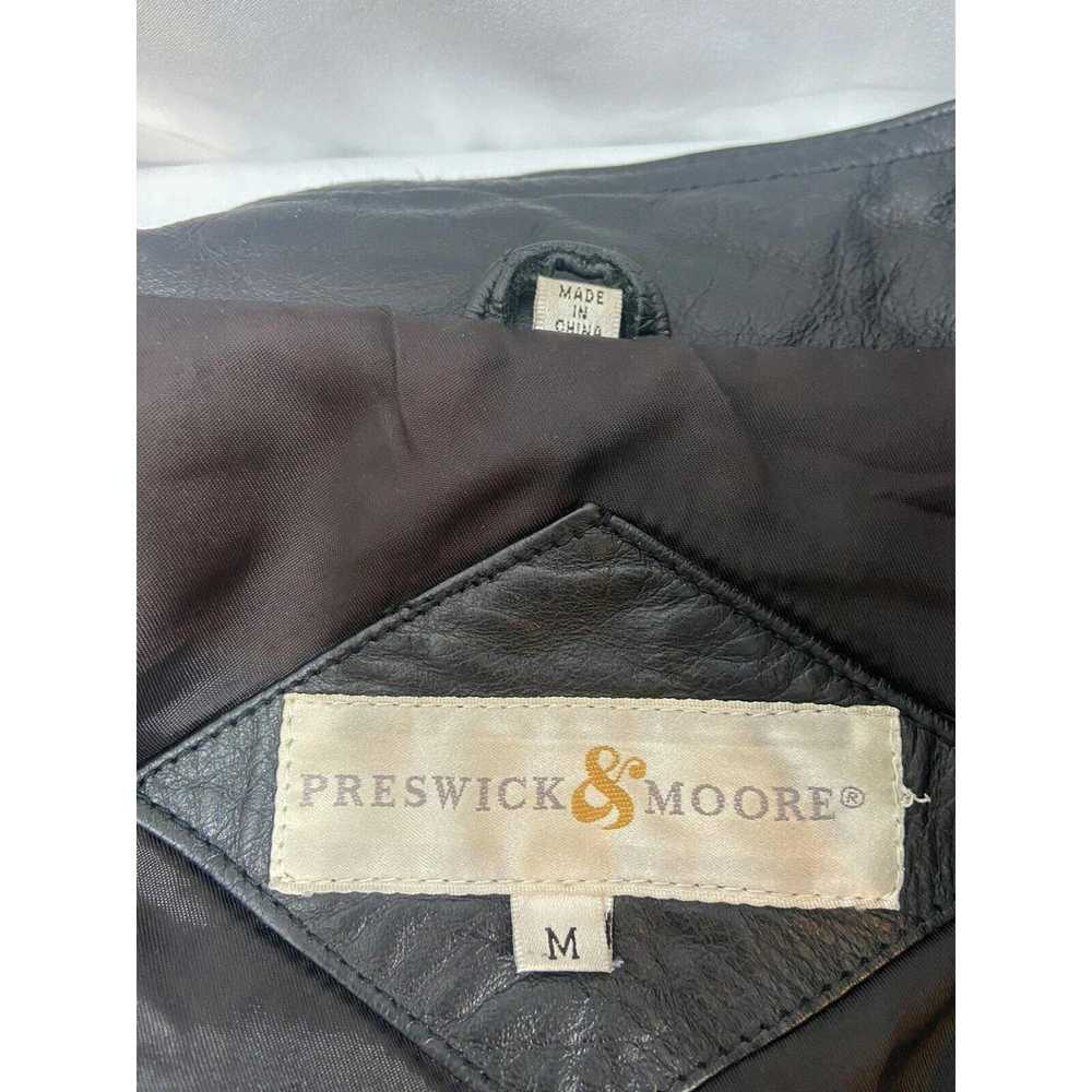 Other Preswick & Moore Black Leather Jacket Coat … - image 11