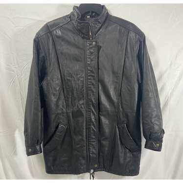 Other Preswick & Moore Black Leather Jacket Coat … - image 1