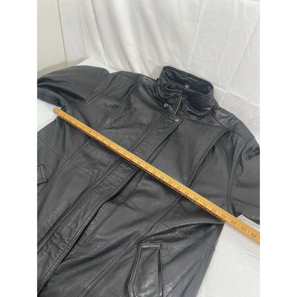 Other Preswick & Moore Black Leather Jacket Coat … - image 3
