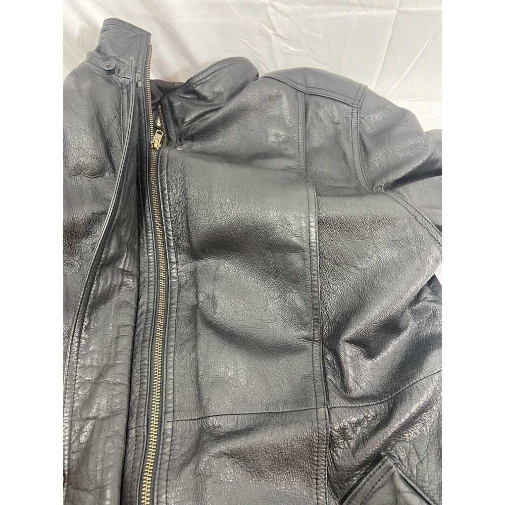 Other Preswick & Moore Black Leather Jacket Coat … - image 9