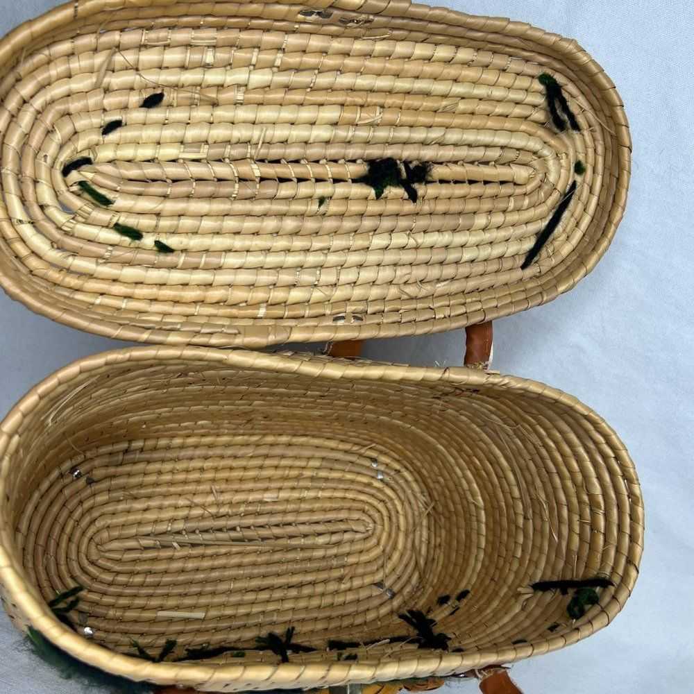 Vintage Vintage 1960s Basket Purse Woven Wicker S… - image 3