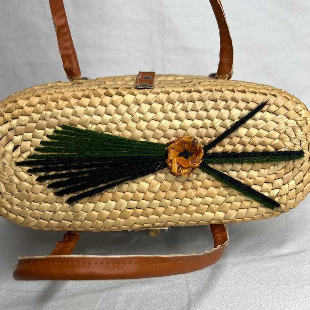 Vintage Vintage 1960s Basket Purse Woven Wicker S… - image 6