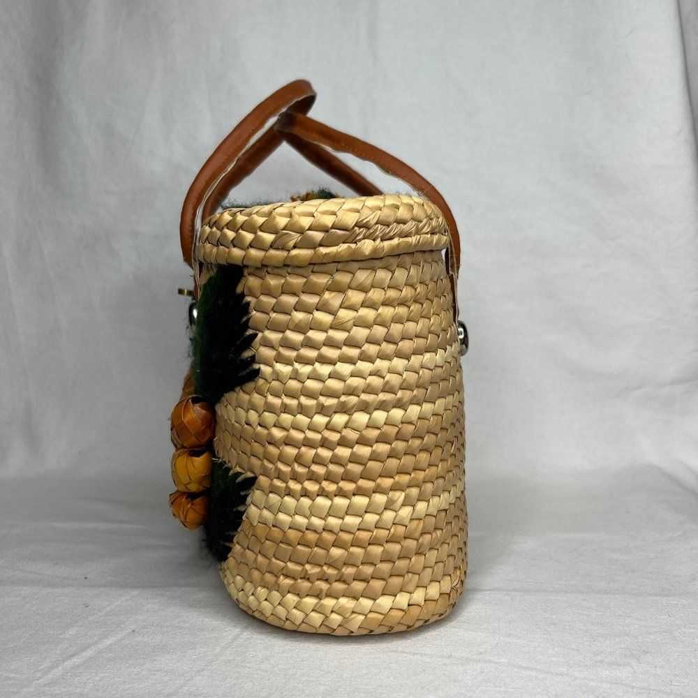 Vintage Vintage 1960s Basket Purse Woven Wicker S… - image 8