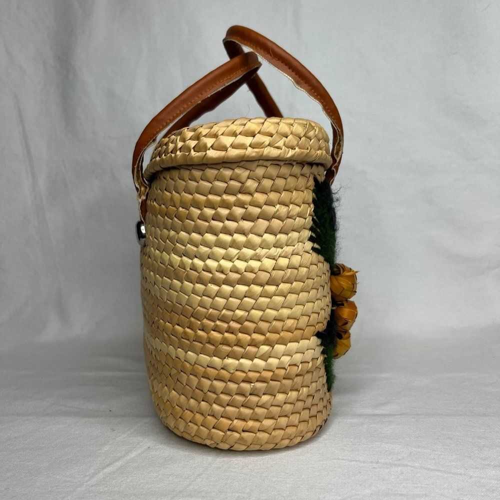 Vintage Vintage 1960s Basket Purse Woven Wicker S… - image 9