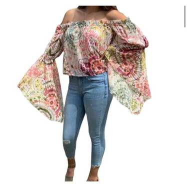 Unkwn Live 4 Truth Boho Bell Sleeve Crop Blouse S… - image 1