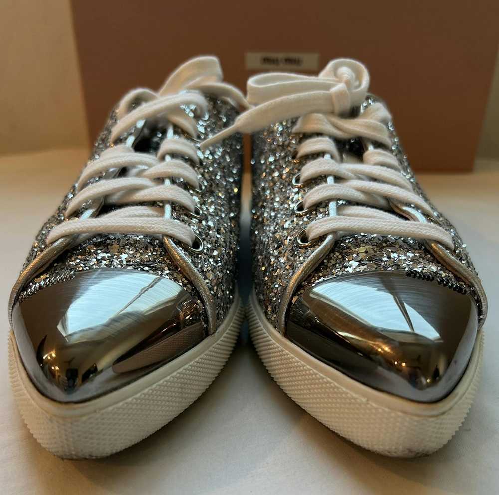 Miu Miu Miu Miu Metallic And Metal Cap Toe Low To… - image 5