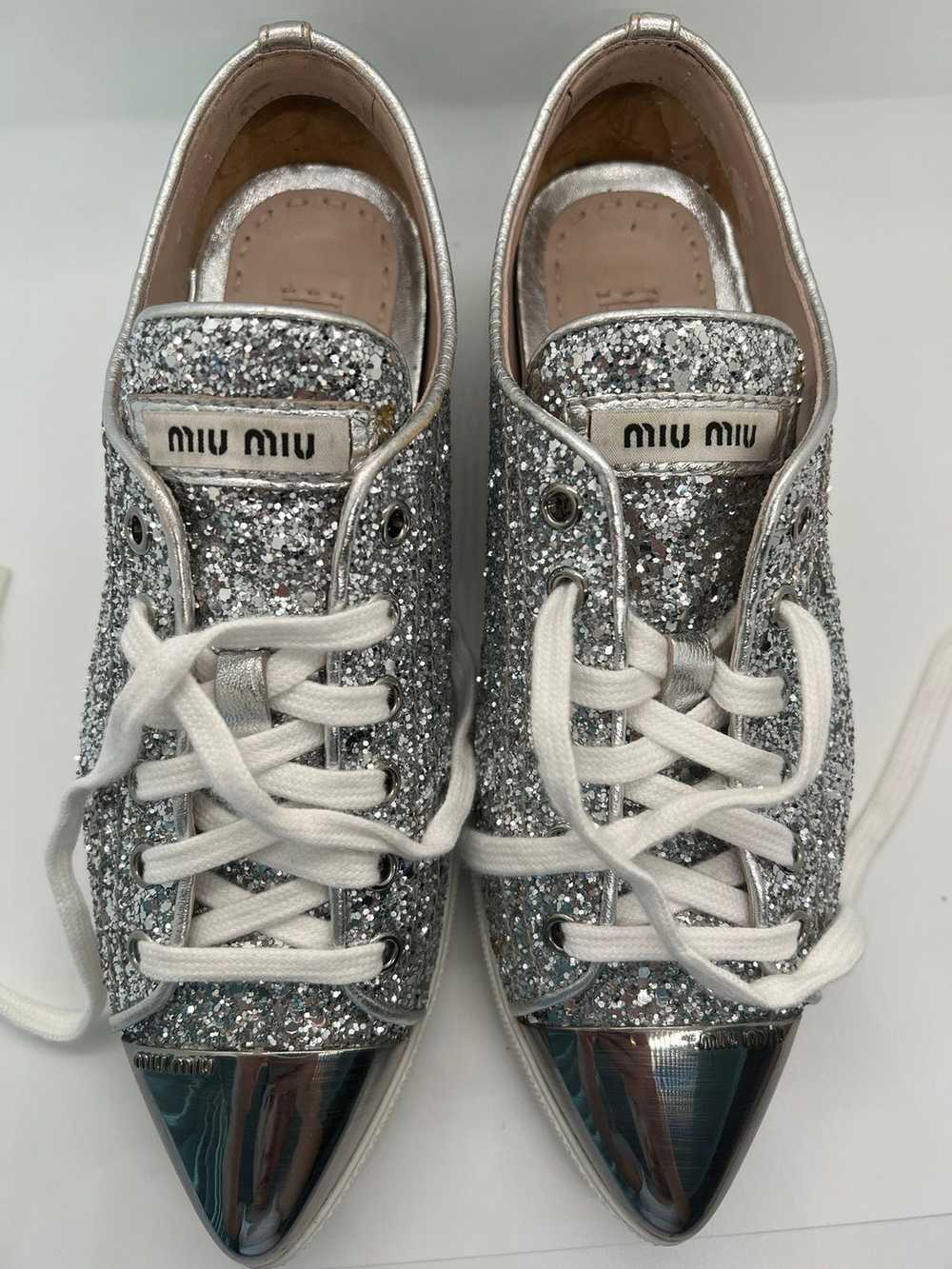 Miu Miu Miu Miu Metallic And Metal Cap Toe Low To… - image 8