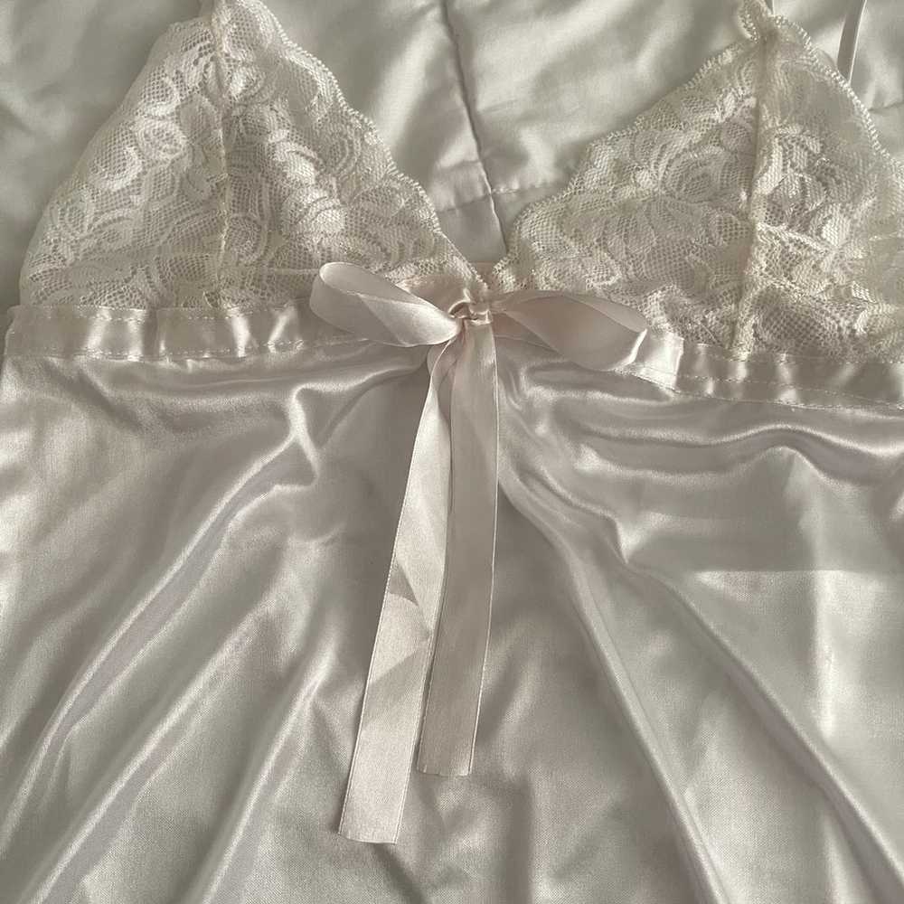 Vintage White Babydoll Slip Dress - image 6