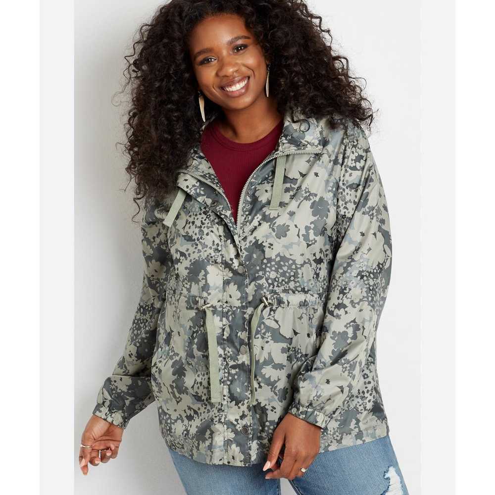 Unkwn Maurice’s Plus Size Green Camo Cinch Waist … - image 1