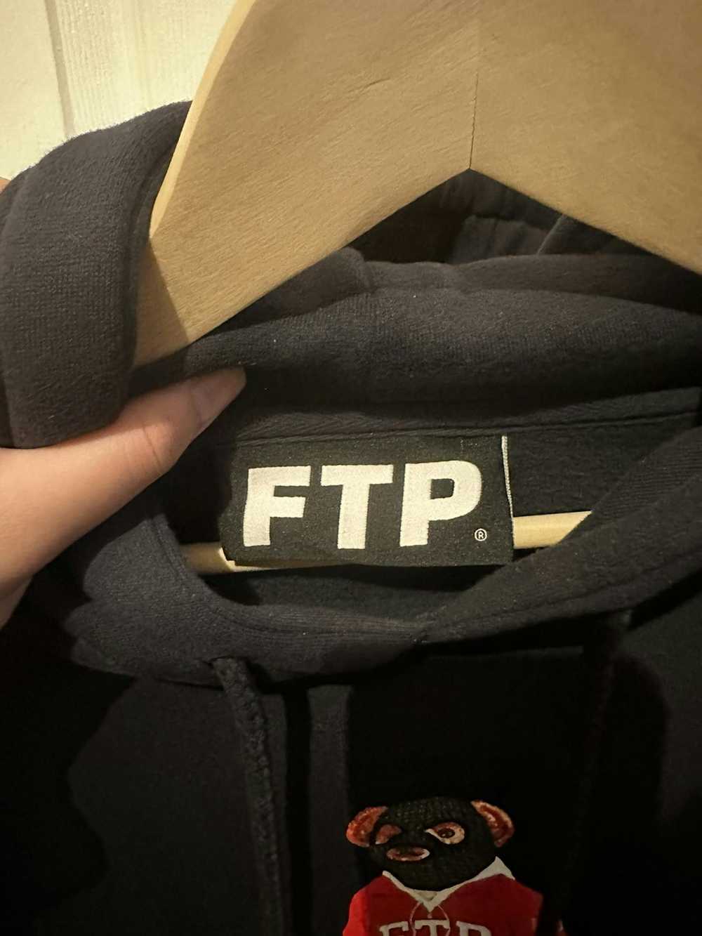 Fuck The Population FTP Bear Pullover Hoodie Navy… - image 5