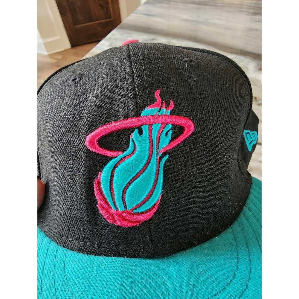 New Era Miami Heat New Era 9Fifty Snapback Hat Ha… - image 5