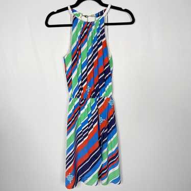 Lilly Pulitzer XS Kennett Dress Multi Overboard S… - image 1
