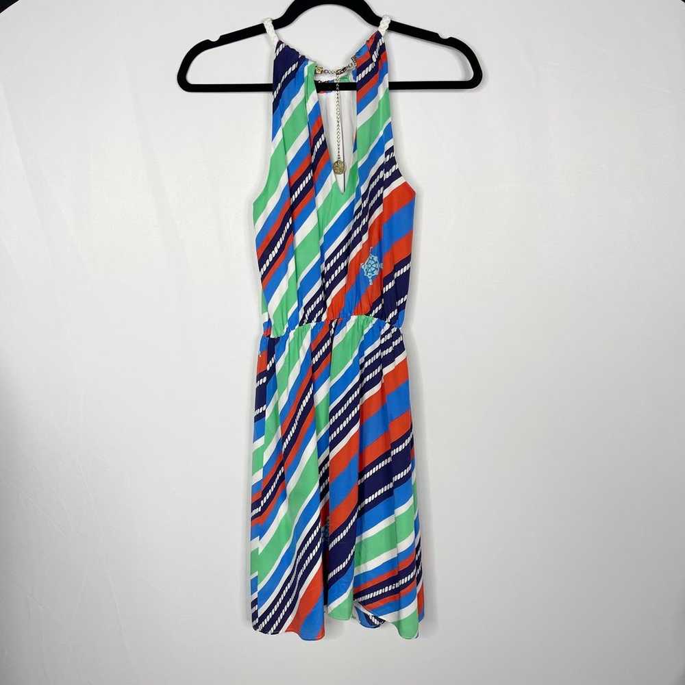 Lilly Pulitzer XS Kennett Dress Multi Overboard S… - image 2