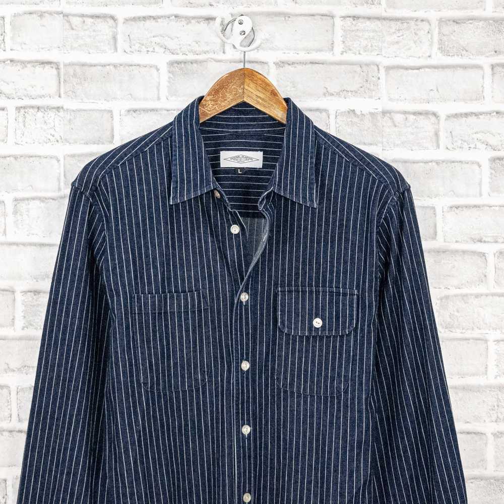 Designer GENERAL QUARTERS Button up soft Denim Sh… - image 3