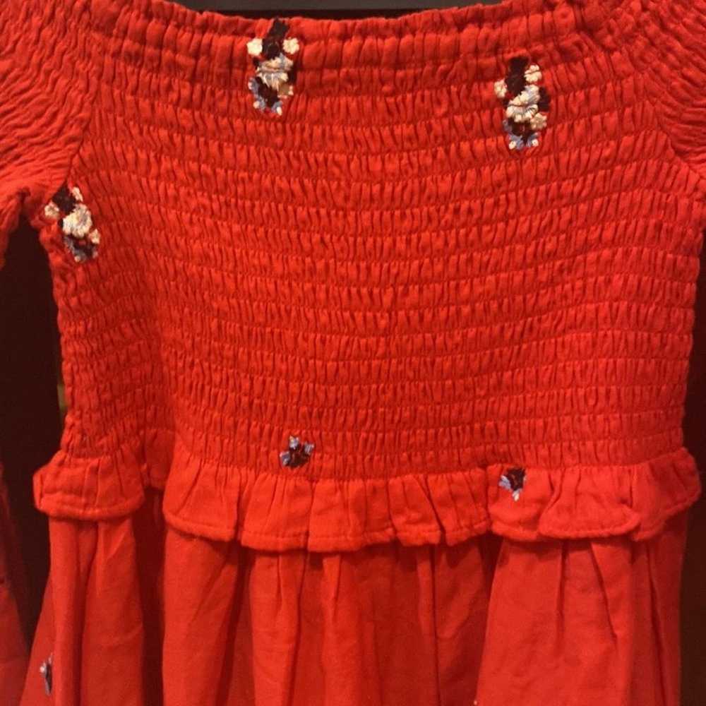 Women’s  Red Free People Countless Daisies Dress … - image 4