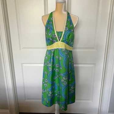 Like New Lilly Pulitzer Sillk Halter dress Sz 12 - image 1