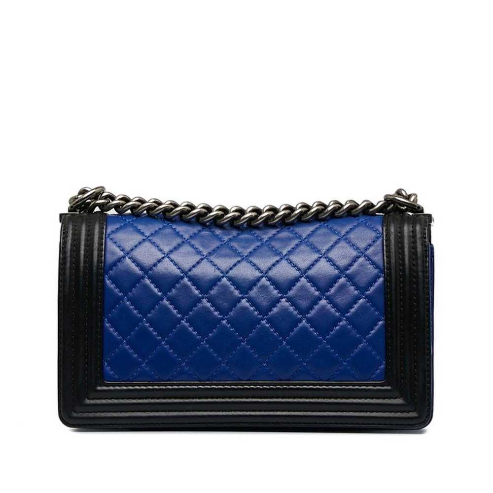 Chanel CHANEL Boy Coco Mark Chain Shoulder Bag Bl… - image 2