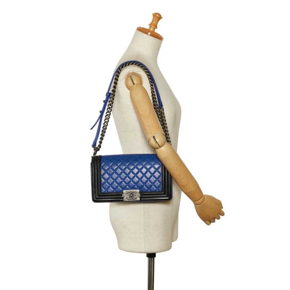 Chanel CHANEL Boy Coco Mark Chain Shoulder Bag Bl… - image 6