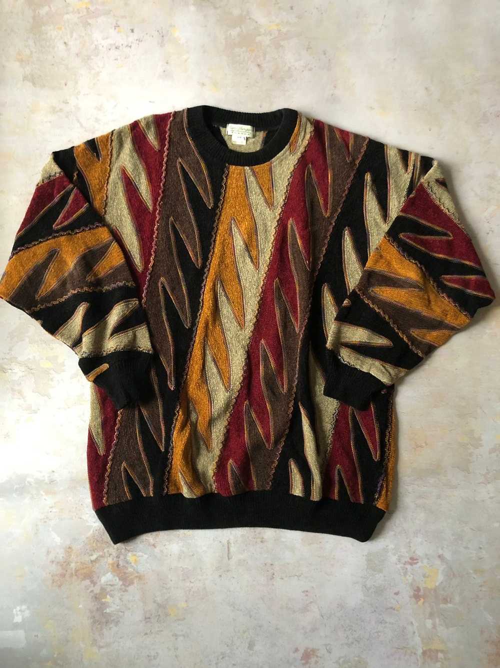 Coloured Cable Knit Sweater × Coogi × Tundra Vint… - image 2