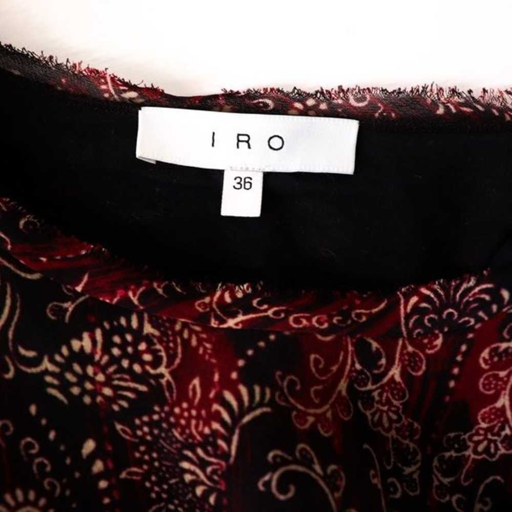 IRO Agneska Dress Maxi Paisley Print Raw Trim Sid… - image 9