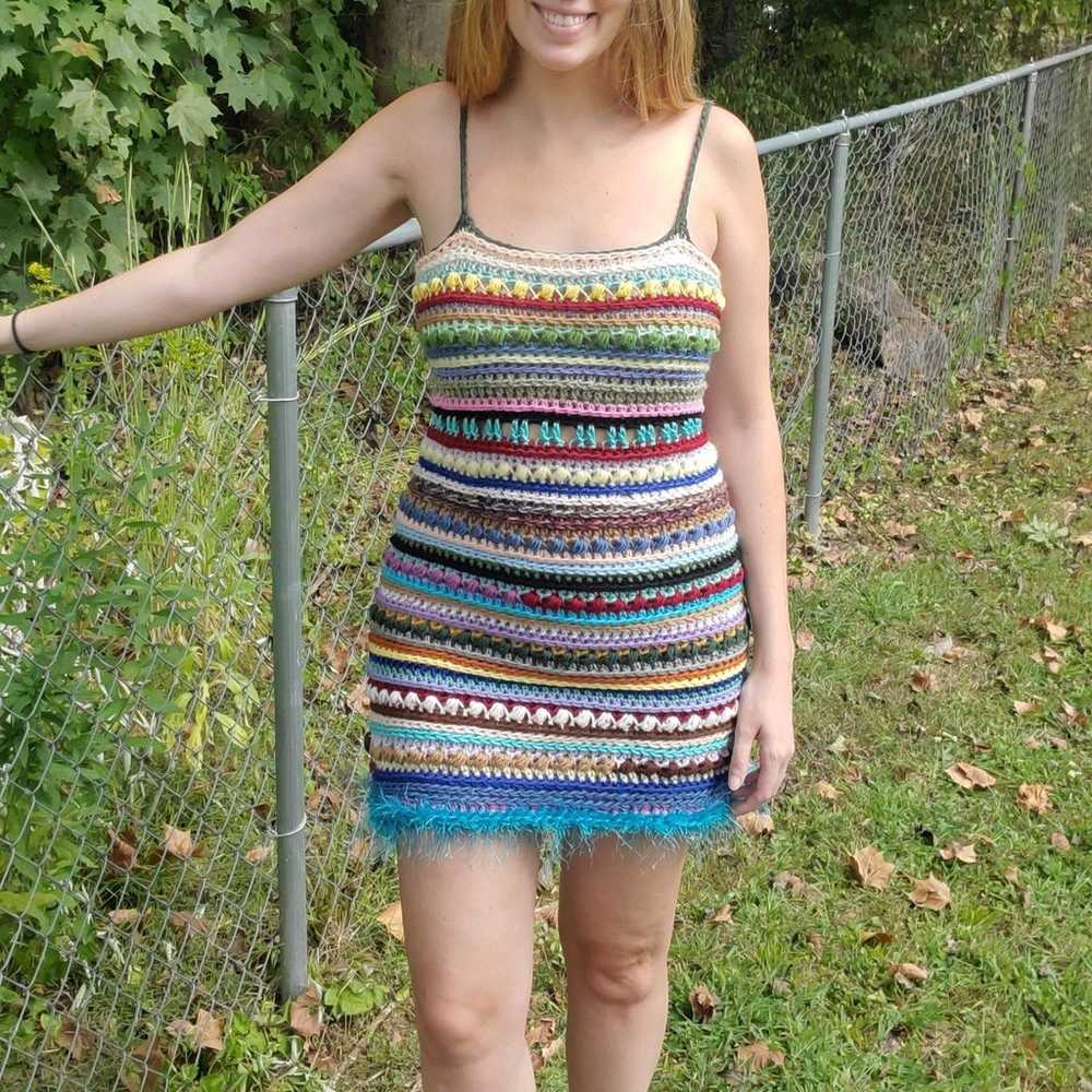 Crochet mini dress - image 1