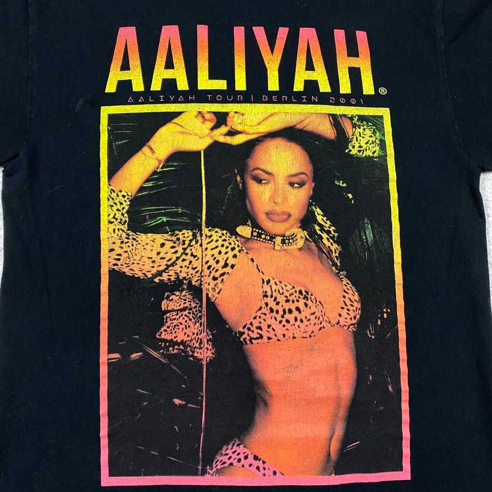 Band Tees × Vintage Vintage Aaliyah T Shirt 2001 - image 3