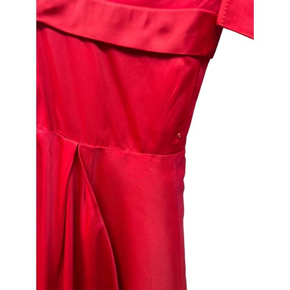 Vintage 50's Red Satin Party Cocktail Dress - image 7