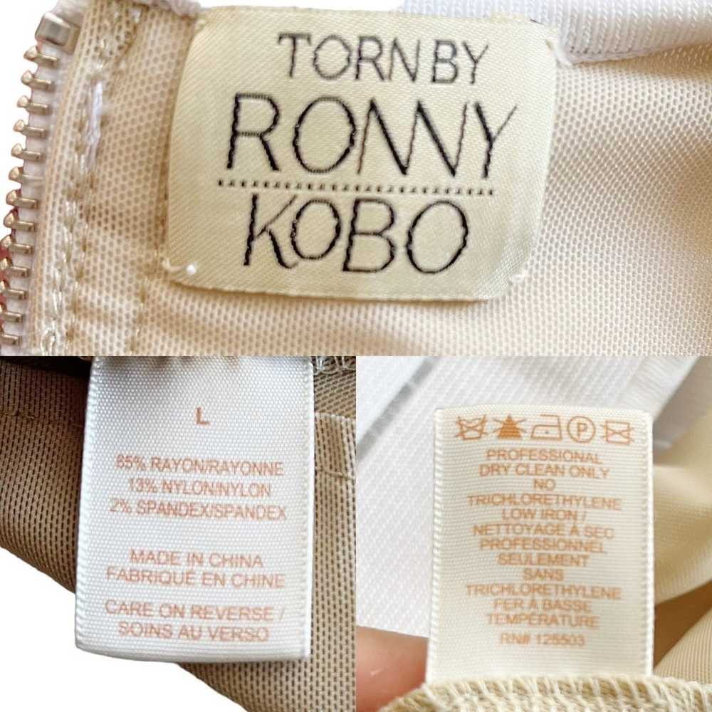 TORN RONNY KOBO Audrey Mini Dress Ivory White Ban… - image 8