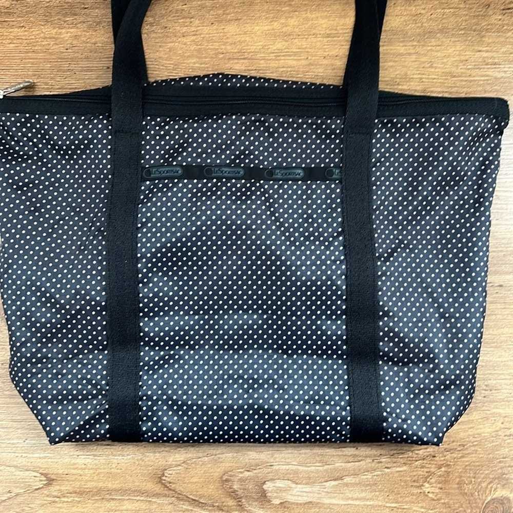 Lesportsac LeSportSac Mini Tote Bag Black Polka D… - image 11