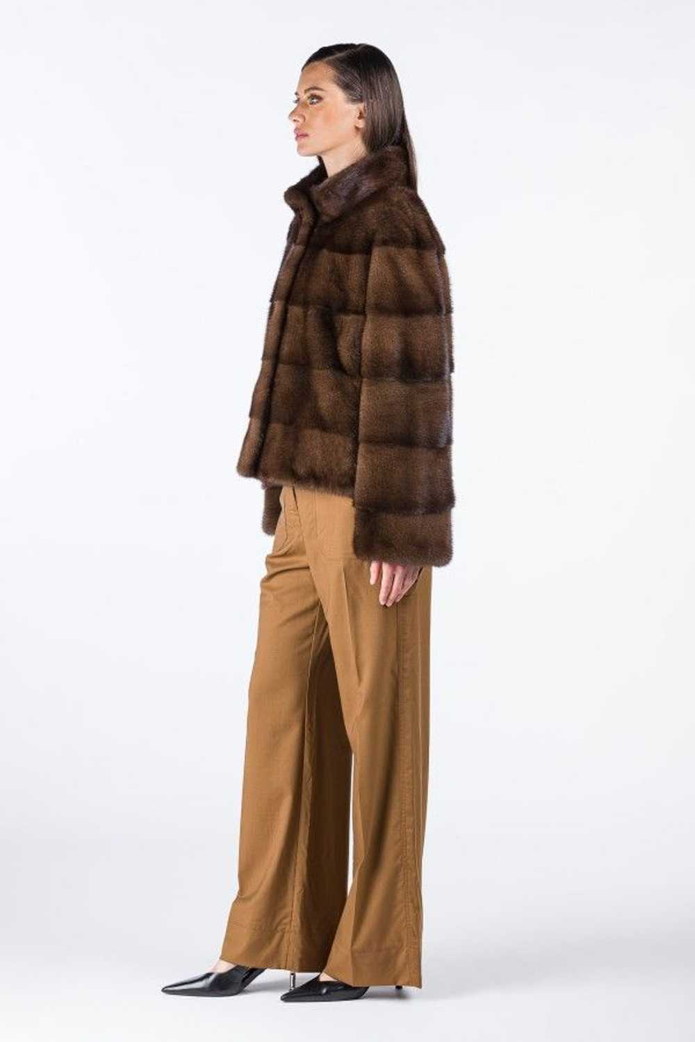 Mink Fur Coat WOMEN'S SHORT BROWN MINK COAT - image 2